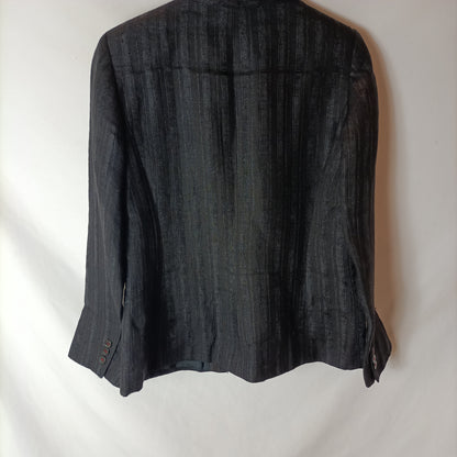 OKY COKY. Blazer lino negra textura. T 40