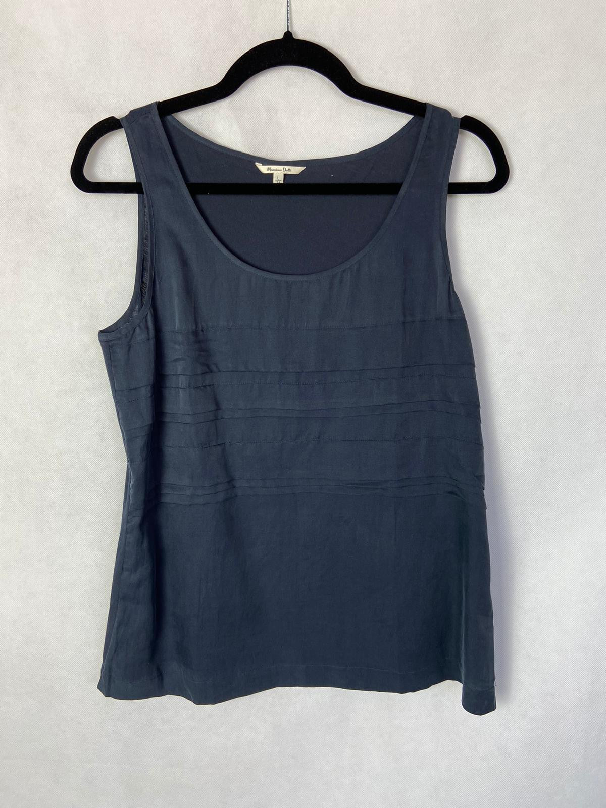 MASSIMO DUTTI. Top punto azul T.L