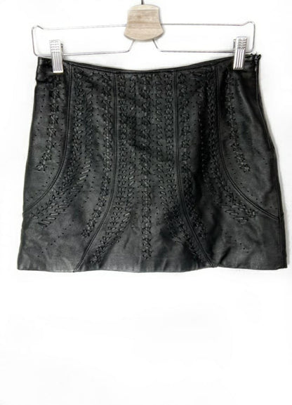 ZARA.Falda piel XS