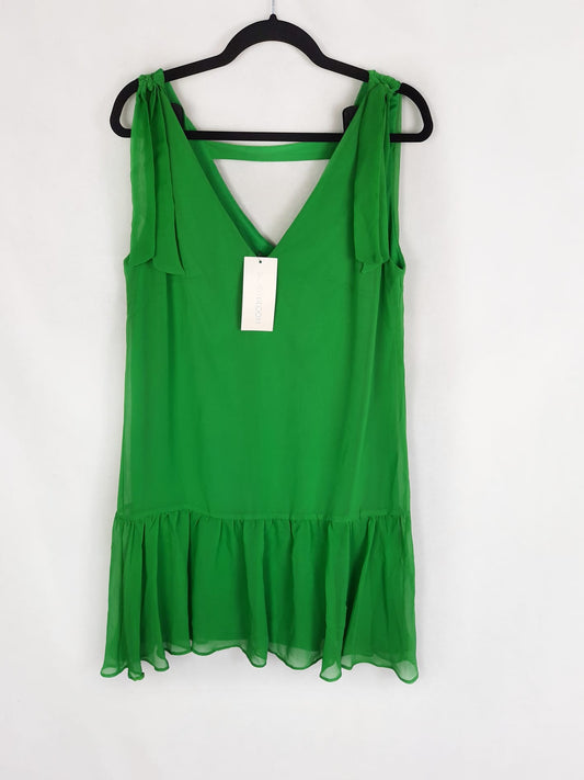 SILVER BLOOM. Vestido verde talla L