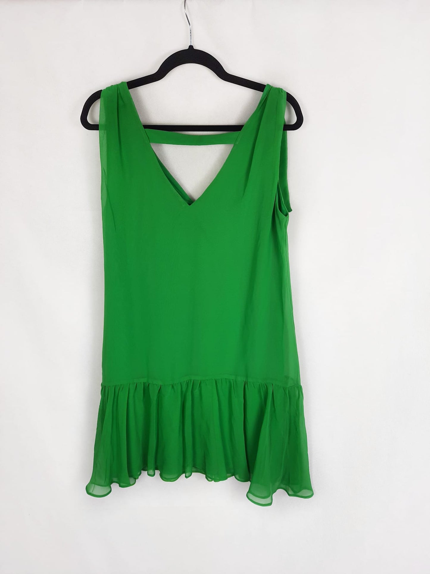 SILVER BLOOM. Vestido verde talla L