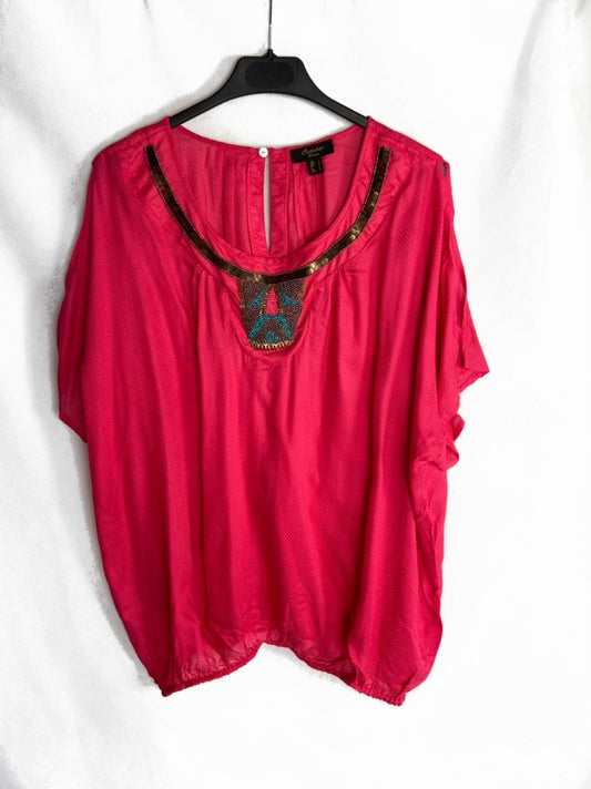 OCTOBER. Blusa rosa talla L