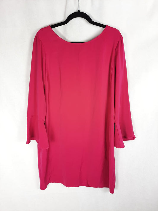 VIOLETA BY MANGO. Vestido fucsia T. L