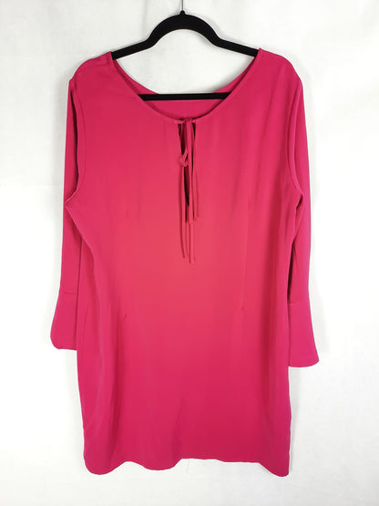 VIOLETA BY MANGO. Vestido fucsia T. L