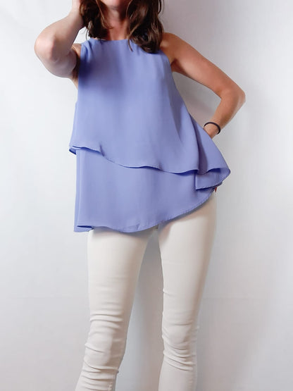 MANGO. Blusa volante T. XS