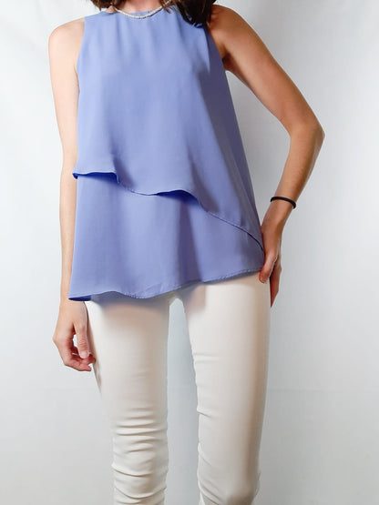 MANGO. Blusa volante T. XS