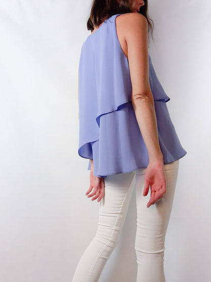 MANGO. Blusa volante T. XS