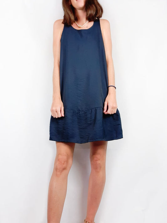 MANGO. Vestido azul T. XS