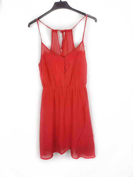 BERSHKA. Vestido rosa T.m