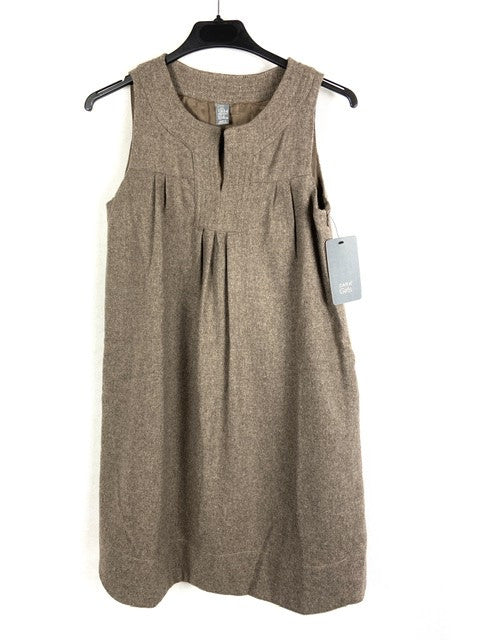 ZARA GIRLS.Vestido marrón lana T.13/14