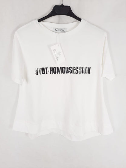 TOT HOM. Camiseta blanca T. 38