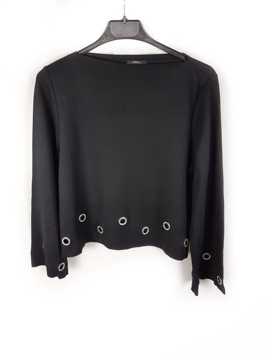 ZARA.Top círculos brillantes T.M