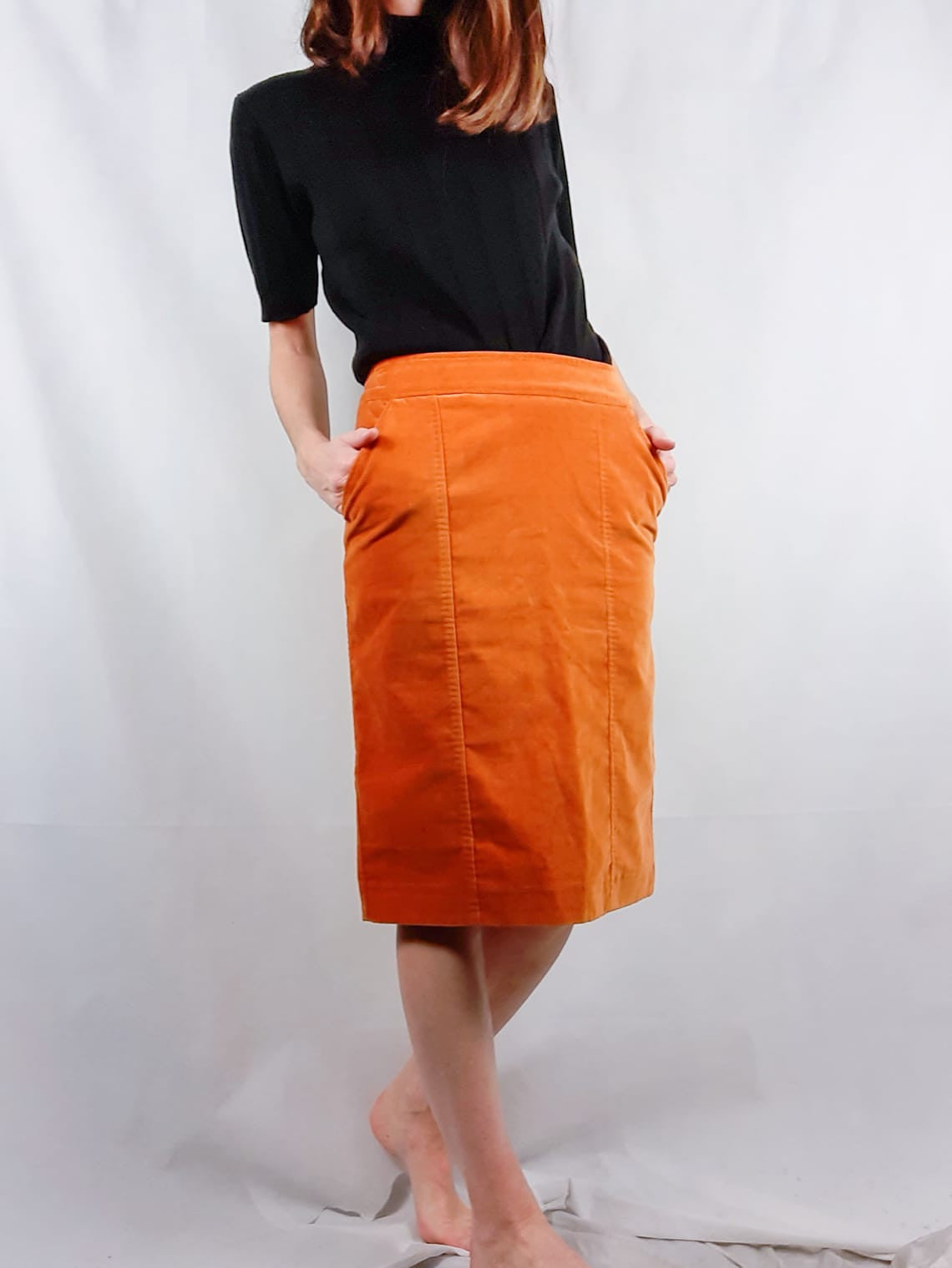 MAXMARA. Falda naranja T.34