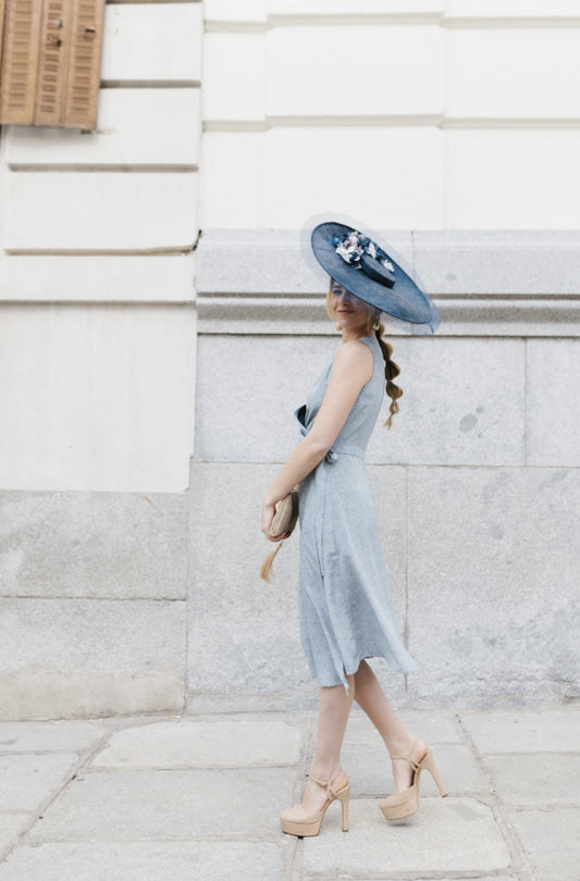 FRESIA BLUE. Vestido cruzado