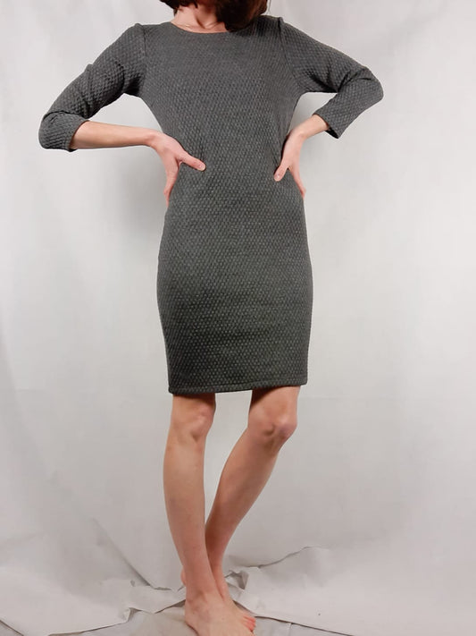 TOM TAILOR. Vestido gris punto T.xs