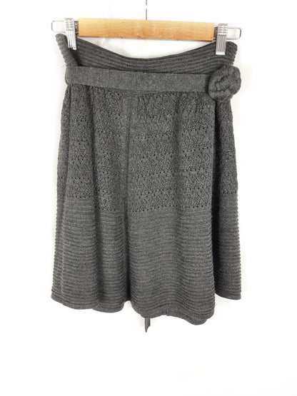 MANGO. Falda punto gris T.m