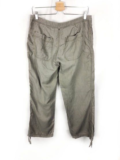 H&M. Pantalón lino gris T.40