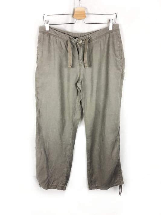 H&M. Pantalón lino gris T.40