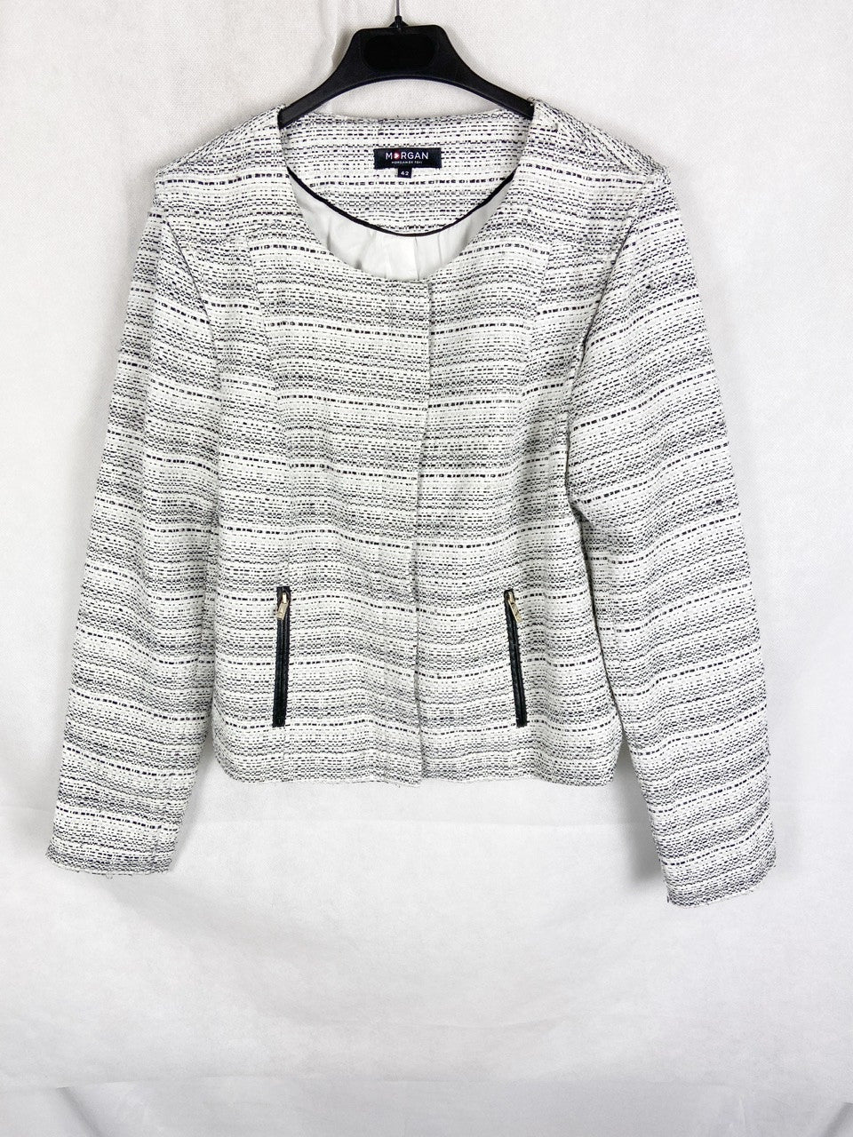 MORGAN. Chaqueta blanca tweed T.42