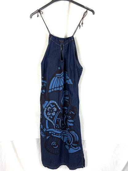 CUSTO.Vestido denim midi s/m