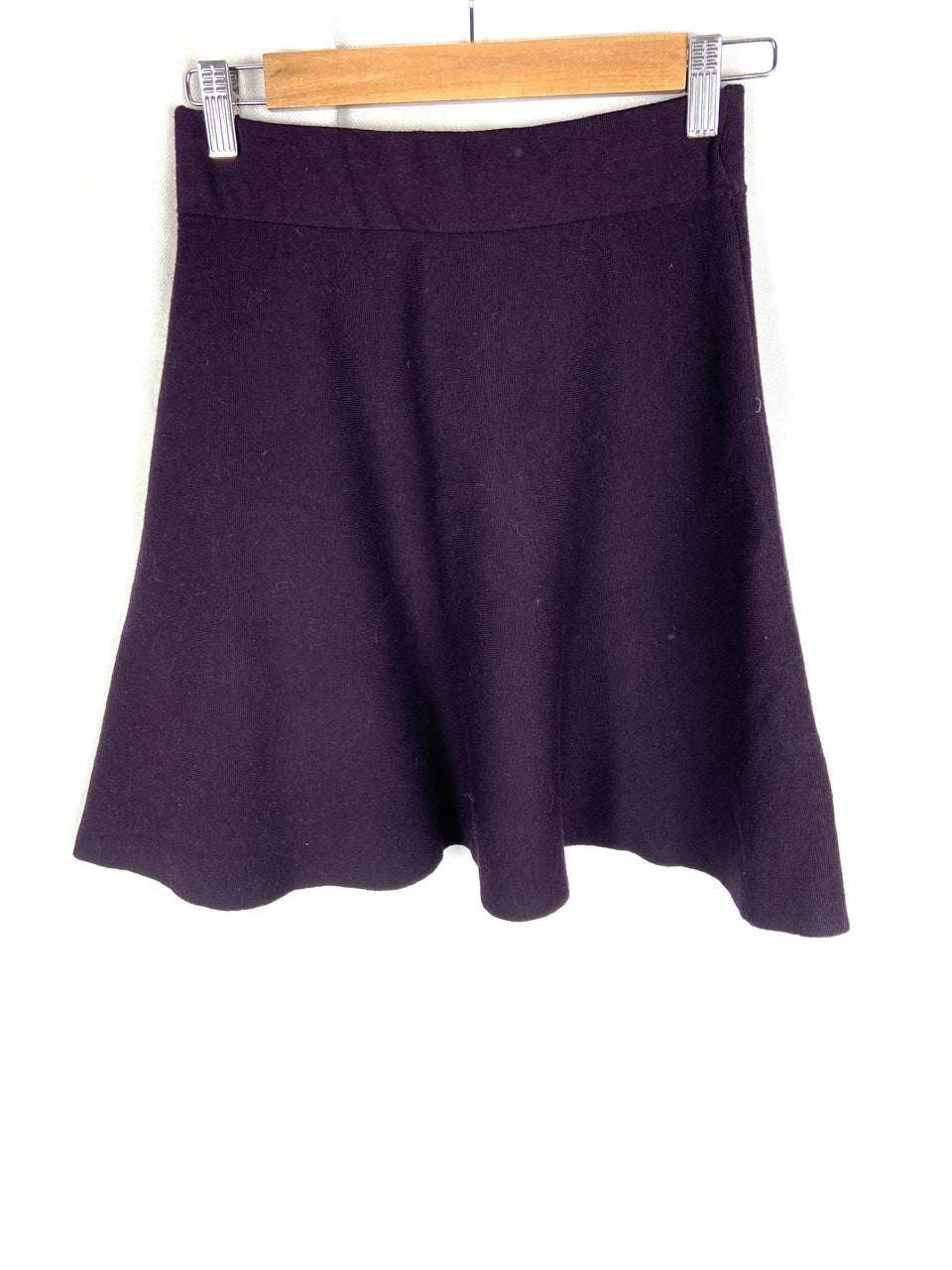 MASSIMO DUTTI.Falda morada punto T.xs