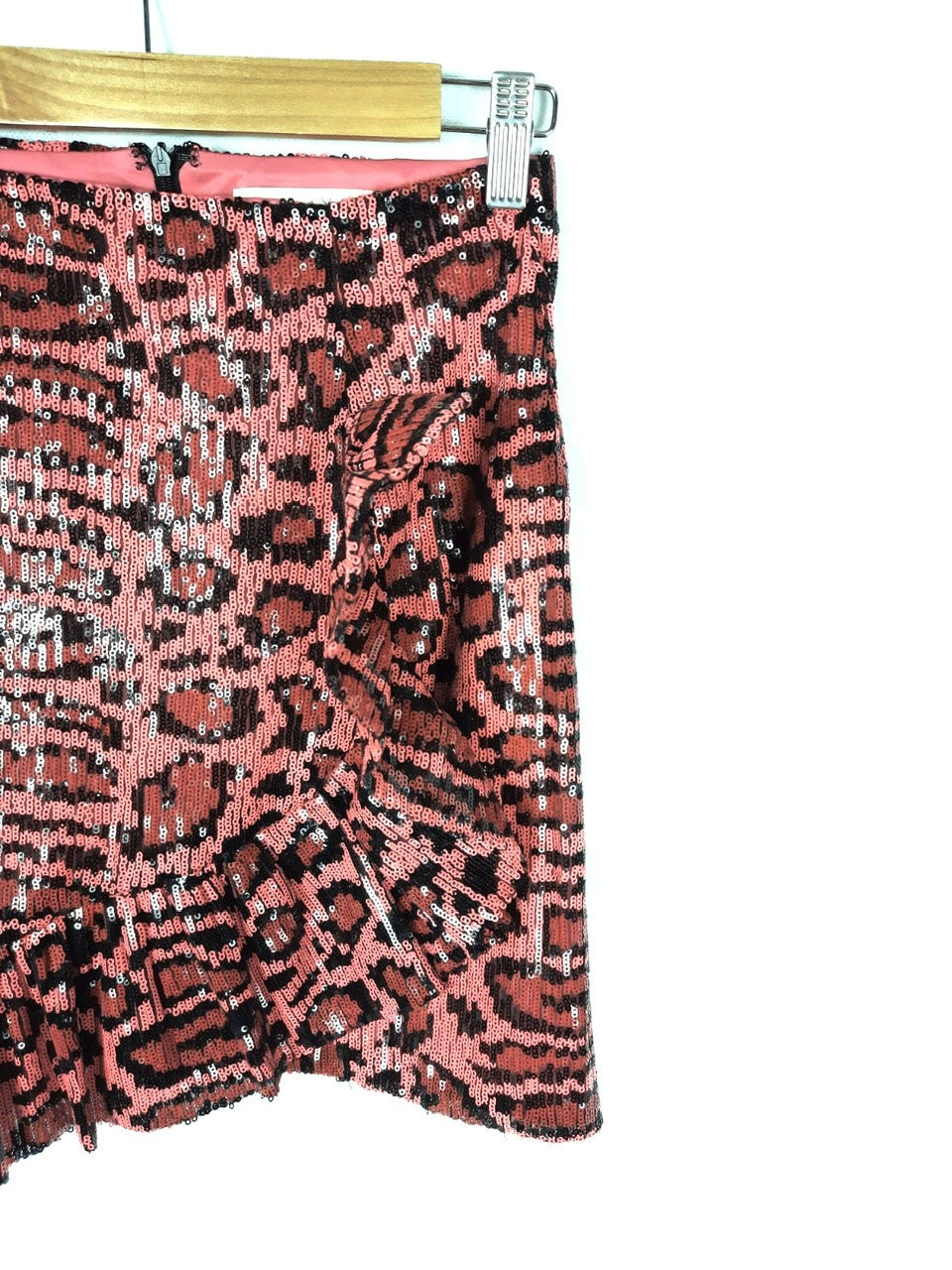 ANIYE BY.falda rosa animal print lentejuelas T.m