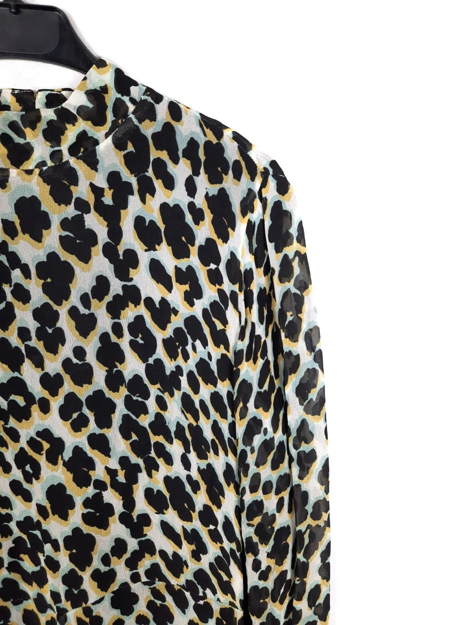 SAMSOE. Vestido animal print azul T.38