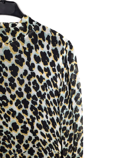 SAMSOE. Vestido animal print azul T.38