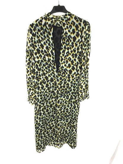 SAMSOE. Vestido animal print azul T.38