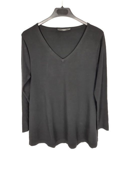 MAXMARA. Jersey negro pico basico T.36