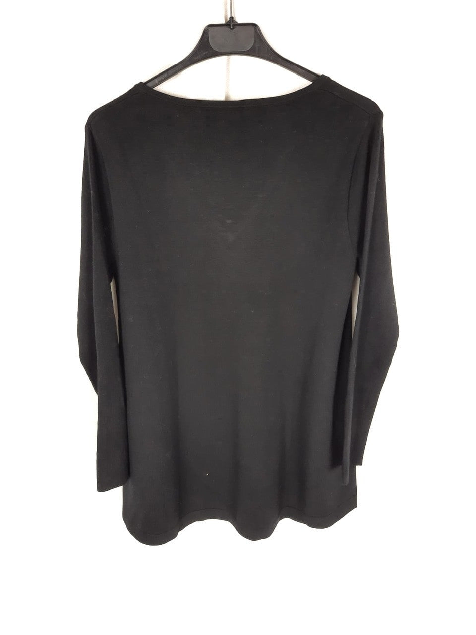 MAXMARA. Jersey negro pico basico T.36