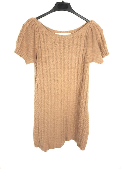 ZARA.Vestido punto beige T.s