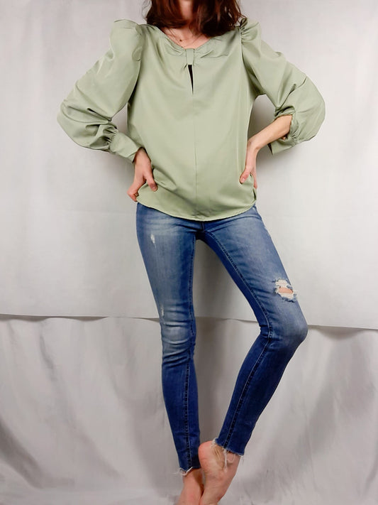 BISOU'S PROJECT.Blusa verde agua T.s