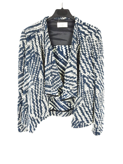 BA&SH. Cardigan punto azul y beige T.xs