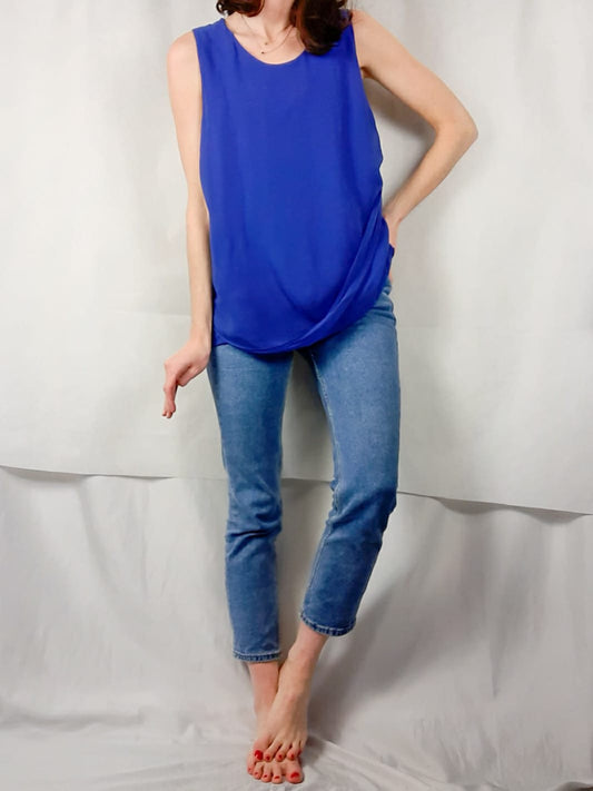 BIMBA Y LOLA. Blusa azul T.m