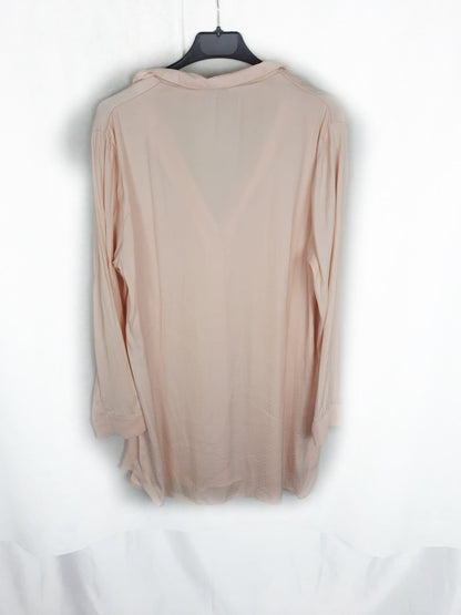 ASOS. Blusa rosa palo puntitos T.40