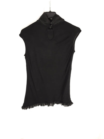 DESIGUAL. Top negro volantes T.m