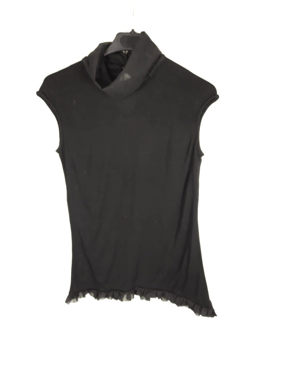 DESIGUAL. Top negro volantes T.m