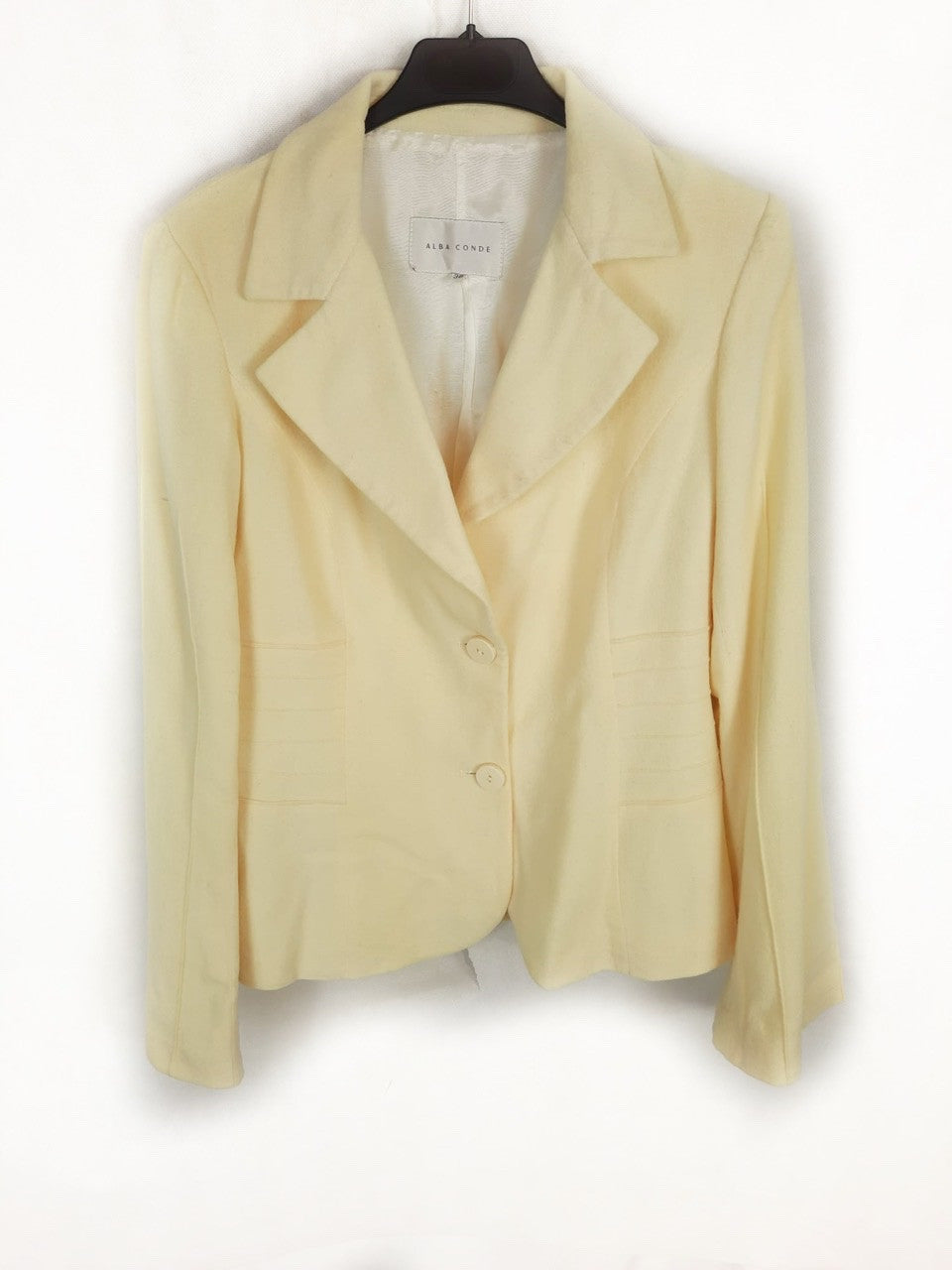 ALBA CONDE. blazer amarillo palo texura T.38