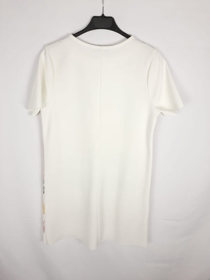 ZARA.Vestido estampado textura T.m