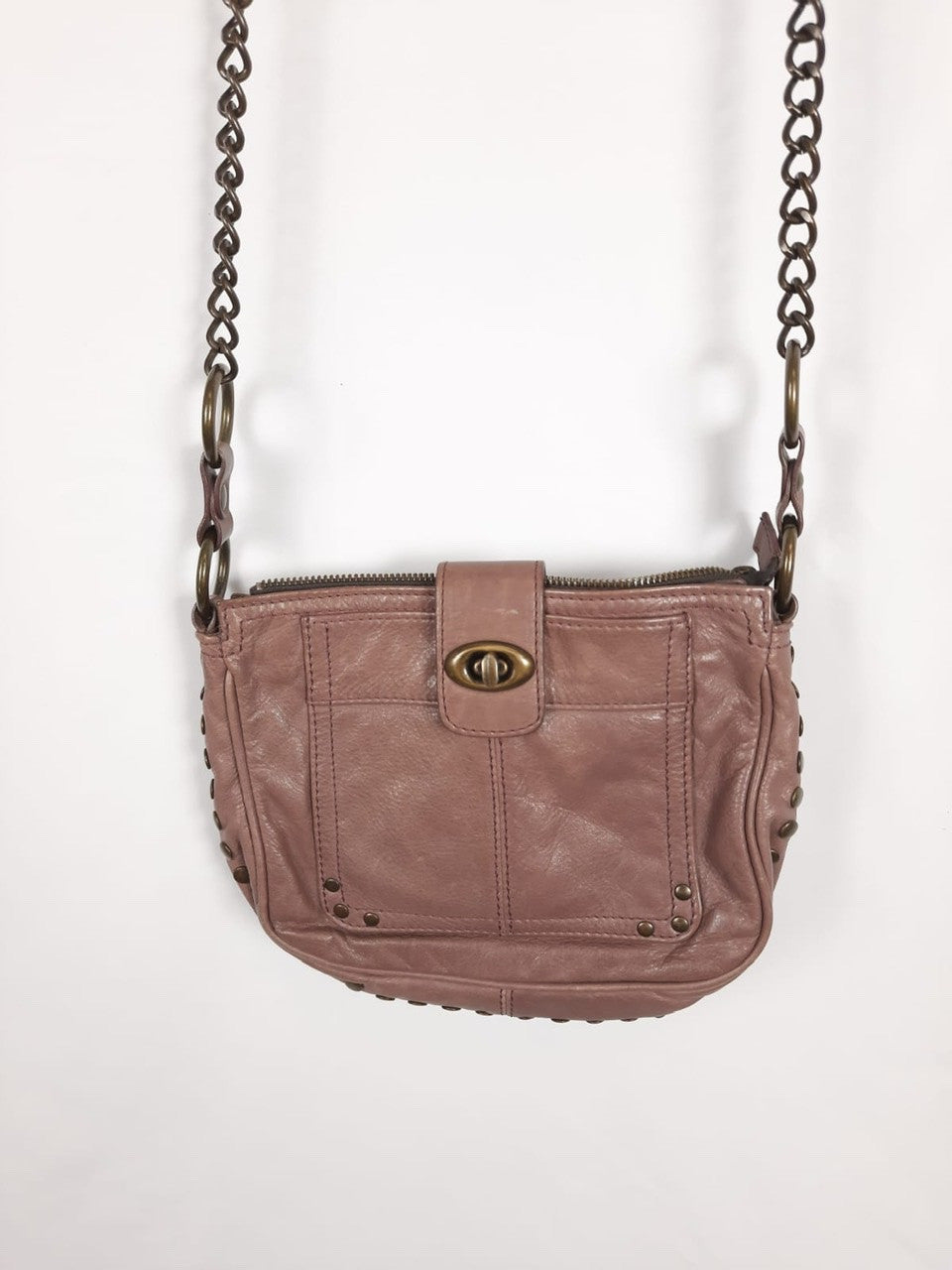 MASSIMO DUTTI. bolso rosa cadena ( tara)