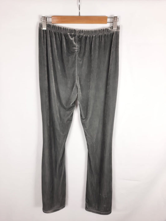 THANNAC. pantalon plateado terciopelo T.s/m