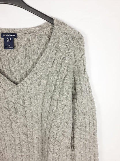 GAP. jersey gris ochos T.l