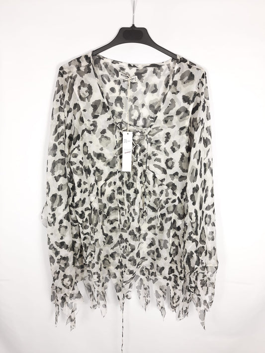 WDKA.Camisa leopardo gasa T.m