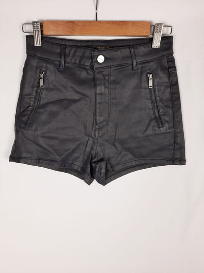 ZARA. short azul encerado T.36