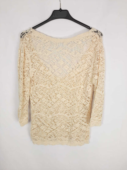 OTRAS. Jersey de croché beige T.U