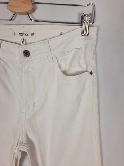 MANGO. Pantalon blanco T.40 (38 cintura)