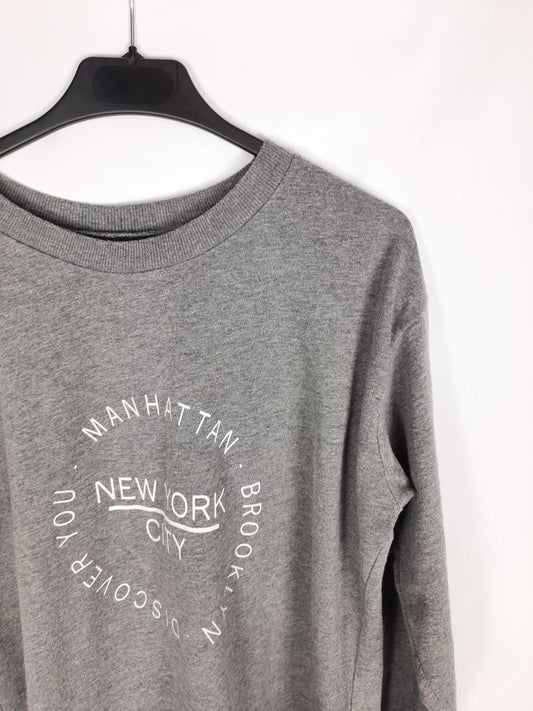 OTRAS. sudadera gris "new york" T.s/m