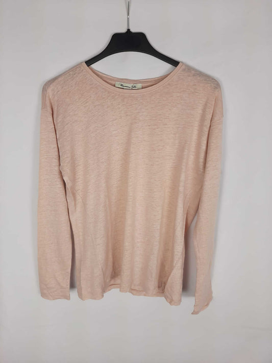 MASSIMO DUTI. camiseta rosa manga larga T.S