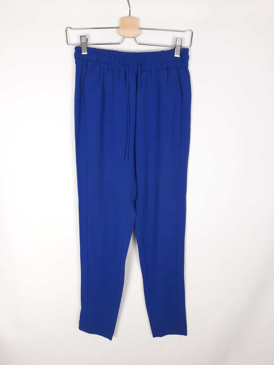 UTERQÜE. Pantalón azul eléctrico T.s